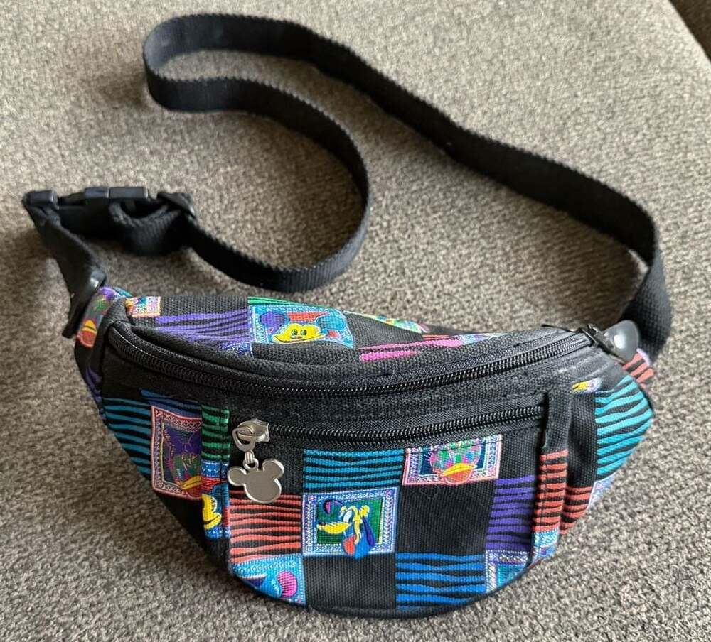 Vintage 90s Walt Disney World Patterned Fanny Pack Waist Bag